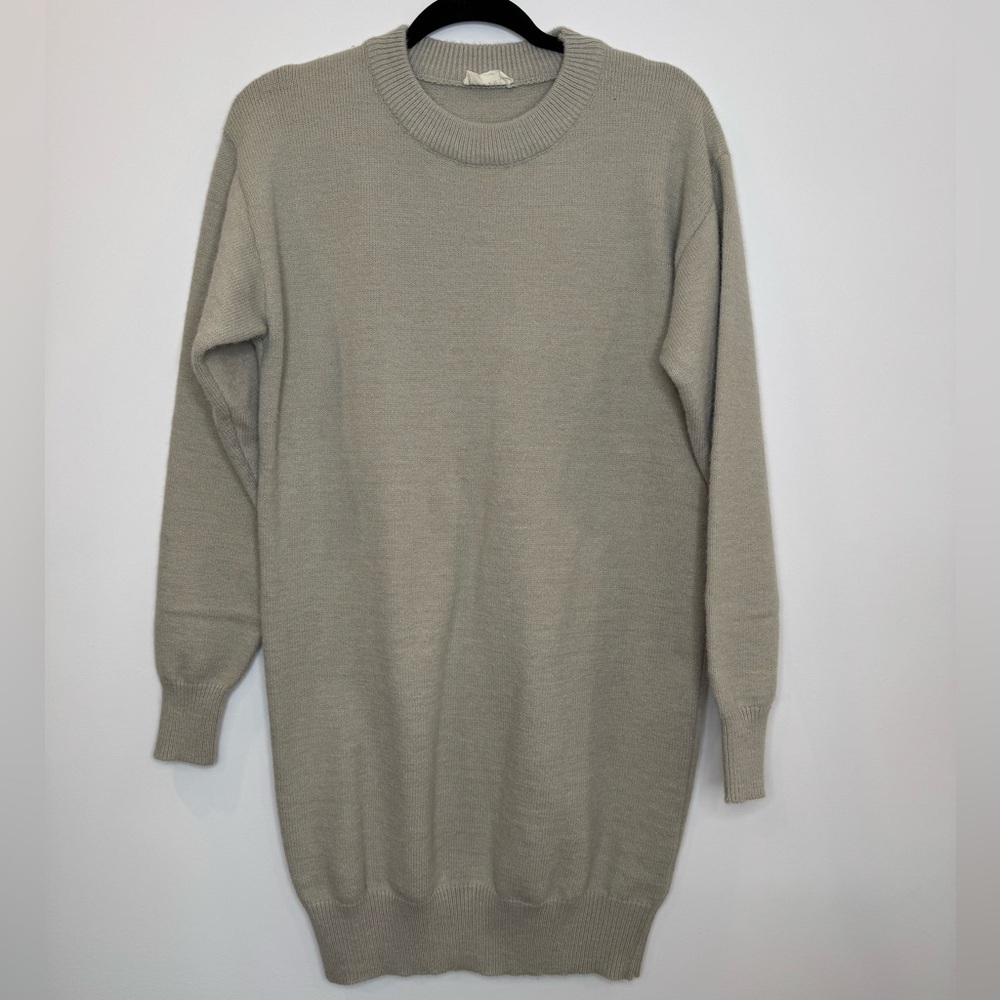 Womance cozy Gray Long Sleeve sweater knit Dress